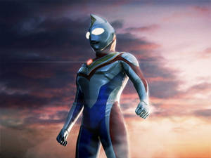 Ultraman Tiga Sunset Sky Wallpaper