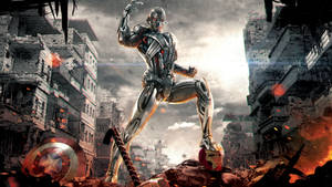 Ultron Destruction Of City Wallpaper