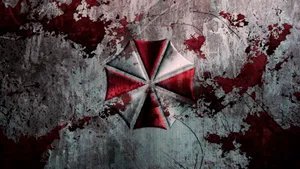Umbrella Corporation Logo Distressed Wall Wallpaper