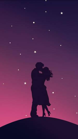 Under The Stars Kissing Hd Wallpaper