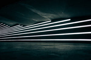 Underground Concrete With Neon Lights Wallpaper
