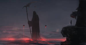 Underworld Grim Reaper Silhouette Wallpaper