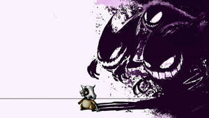 Uneasy Shadows Of Gengar And Cubone Wallpaper