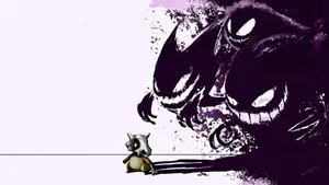 Uneasy Shadows Of Gengar And Cubone Wallpaper