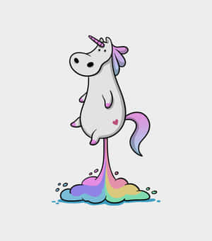 Unicorn Farting Rainbows Wallpaper
