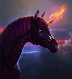 Unicorn Fire Wallpaper