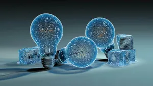 Unique Laptop Ice Bulbs Background Wallpaper
