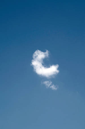 Uniquely Shaped Clouds Form Letter C Wallpaper