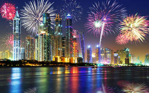 United Arab Emirates Fireworks Display Wallpaper