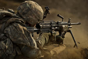 United States Military Aiming Rifle Wallpaper