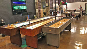 Universal Billiards Wood Shuffleboard Tables Wallpaper