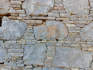 University Grey Stone Wall Wallpaper