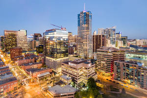 University Of Colorado Denver Nighttime View Wallpaper