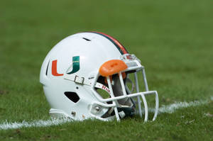 University Of Miami Helmet On 50 Wallpaper