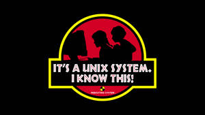 Unix Jurassic Park-inspired Logo Wallpaper