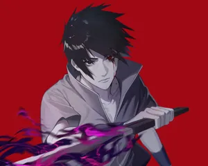 Unleash Inner Power With Blue Sasuke Wallpaper