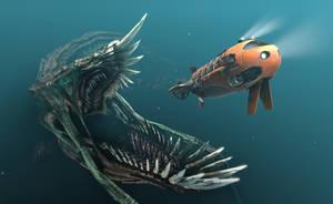 Unleashing The Underwater Sea Beast Wallpaper