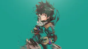 Unlock The Wonders Of The Green Anime World! Wallpaper