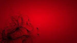 Unusual Red Background With Black Weeds Wallpaper