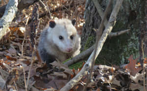 Up-close Image Of A Pensive Opossum Wallpaper