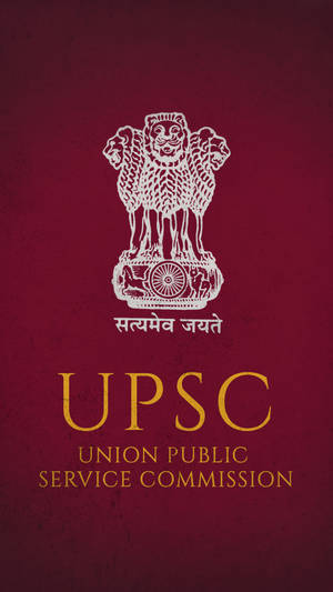 Upsc Logo On Maroon Wallpaper