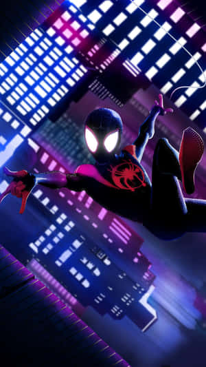 Upside Down Spider Man Miles Morales Iphone Wallpaper