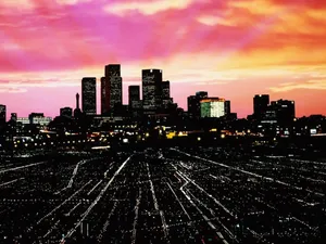 Urban Los Angeles Sunset Wallpaper