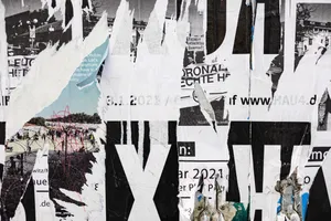 Urban Paper Collage Wallpaper