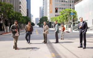 Urban Team Standing In Street Wallpaper