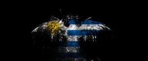 Uruguay Flag In Bird Pattern Wallpaper