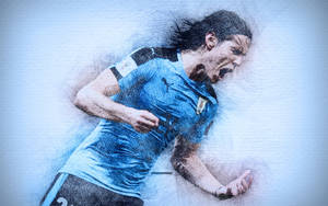 Uruguay National Football Team Cavani Art Wallpaper