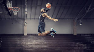 Us Basketball Team Player Dunk Wallpaper