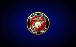 Us Marines Logo Dark Blue Wallpaper