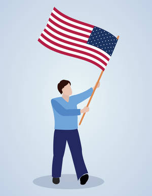 Usa Flag Cartoon Wallpaper