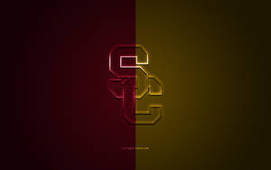 Usc Football Red Yellow Metallic Wallpaper