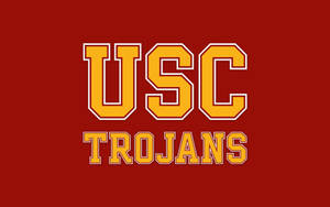 Usc Football Trojans Simple Red Wallpaper