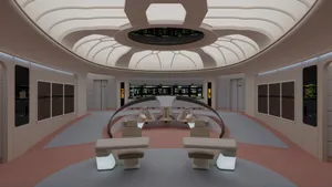 Uss Yamato Star Trek Enterprise Bridge Interior Digital Artwork Wallpaper