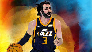 Utah Jazz Ricky Rubio Digital Artwork Wallpaper