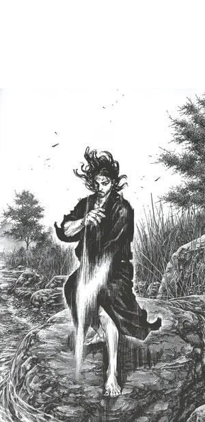 Vagabond Sword Slash Panel Wallpaper