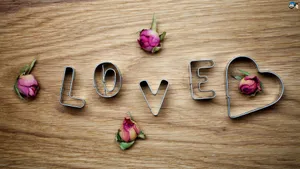 Valentine's Day Décor With Pink Roses Wallpaper