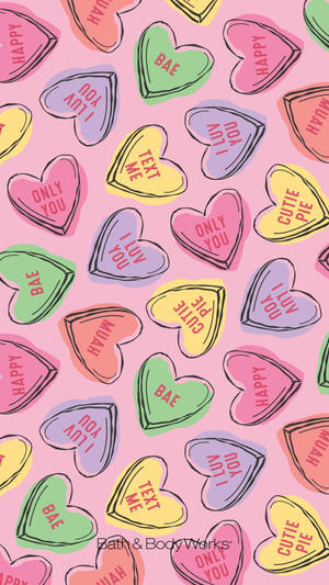 Valentine's Heart Terms Pattern Wallpaper