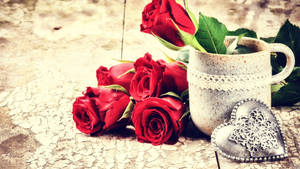 Valentines Day Red Roses Wallpaper