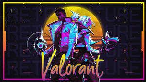 Valorant Computer Characters On Tropical Background Wallpaper