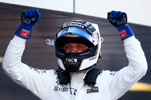 Valtteri Bottas Celebrating Victory Wallpaper