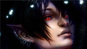 Vampire Elf Red Eyes Wallpaper
