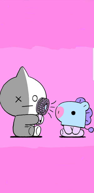 Van Bt21 And Mang Wallpaper