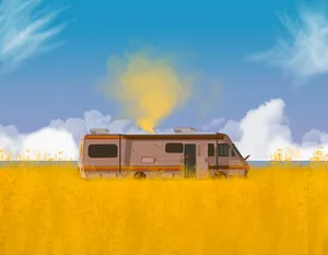 Van, Car, Colored Smoke, Art Wallpaper