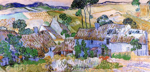 Van Gogh Farms Near Auvers Wallpaper