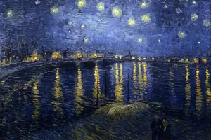 Van Gogh Starry Night Over Rhone Wallpaper