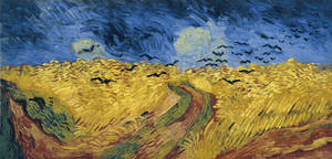 Van Gogh Wheatfield With Crows Wallpaper